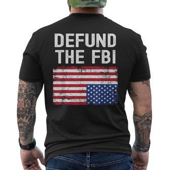 Defund The Fbi American Flag Men's T-shirt Back Print - Monsterry AU