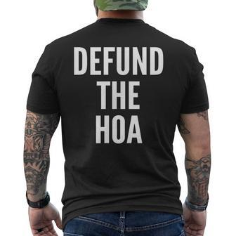Defund The Hoa Homeowners Association Social Justice Men's T-shirt Back Print - Monsterry DE