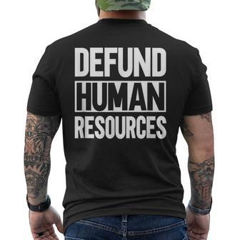 Defund Human Resources Men's T-shirt Back Print - Monsterry