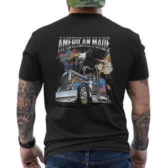 Deisel Big Rig Semi Truck Driver Eagle Trucking Mens Back Print T-shirt - Thegiftio UK