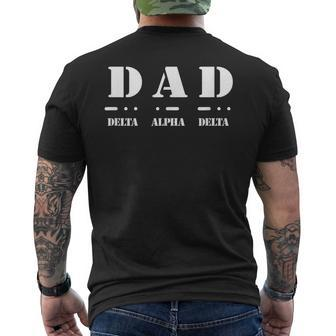Delta Alfa Delta Dad Military Alphabet Father's Day Men's T-shirt Back Print - Monsterry UK