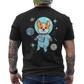Demiboy Corgi In Space Demiboy Pride Men's T-shirt Back Print - Monsterry UK