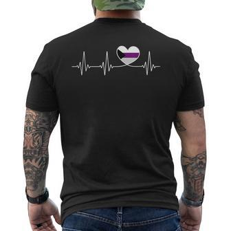 Demisexual Flag Heart For Demisexual Pride Men's T-shirt Back Print - Monsterry CA