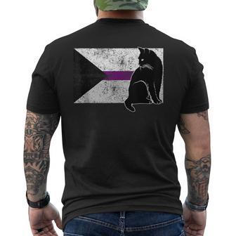 Demisexual Flag Kitten Cat Lover Lgbt Gay Pride Men's T-shirt Back Print - Monsterry CA