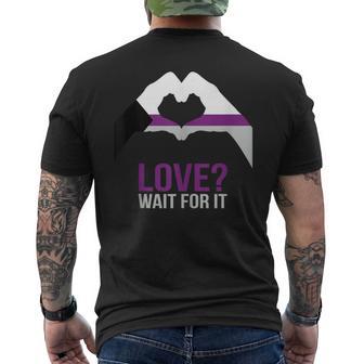 Demisexual Joke Heart Demisexual Flag Men's T-shirt Back Print - Monsterry DE