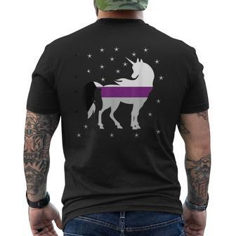 Demisexual Pride Flag Demisexual Unicorn Men's T-shirt Back Print - Monsterry CA