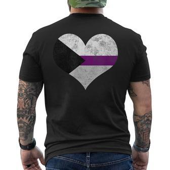 Demisexual Pride Heart Flag Identity Lgbt Graphic Men's T-shirt Back Print - Monsterry