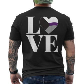 Demisexuality 'Love' Demisex Demisexual Pride Flag Men's T-shirt Back Print - Monsterry DE