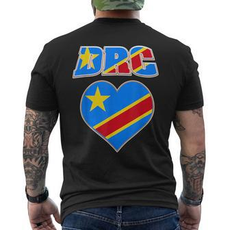 Democratic Republic Of Congo Pride Congolese Flag Love Drc Men's T-shirt Back Print - Monsterry CA
