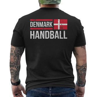 Denmark Handball Flag Fan Team Player Jersey T-Shirt mit Rückendruck - Seseable