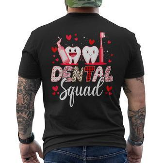 Dental Squad Dental Assistant Dentist Happy Valentine's Day Men's T-shirt Back Print - Thegiftio