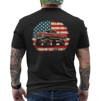 Dentside Classic Truck Dentside Lifted Highboy 4X4 Truck Men's T-shirt Back Print - Monsterry AU