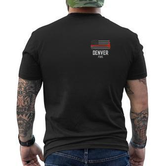 Denver Colorado Fire Department Firefighters Rescue Mens Back Print T-shirt - Seseable