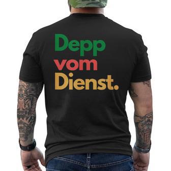 Deppom Dienst T-Shirt mit Rückendruck - Geschenkecke