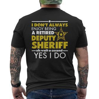 Deputy Sheriff Retirement Shirt-I Enjoy Being Retired Mens Back Print T-shirt - Thegiftio UK