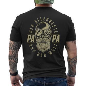 Der Allerbeste Papa Skull Father's Day Saying T-Shirt mit Rückendruck - Geschenkecke