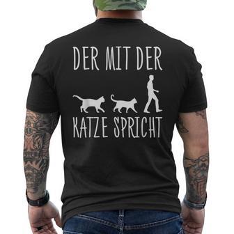 Der Mit Der Katze Speaks Katzenpapa The Mit Cat T-Shirt mit Rückendruck - Seseable