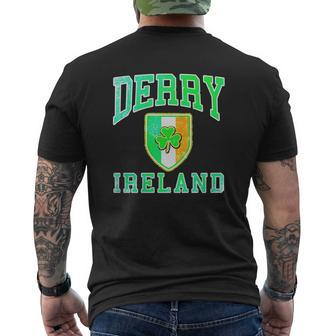 Derry Ireland Distressed Mens Back Print T-shirt - Thegiftio