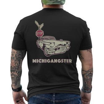 Detroit Cruise Michigangster Motor City Woodward Hot Rod Men's T-shirt Back Print - Monsterry AU