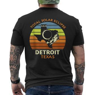 Detroit Texas Total Solar Eclipse 2024 Men's T-shirt Back Print - Thegiftio UK