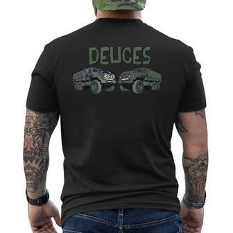 Deuces Military M35 Cargo Deuce Truck 6X6 Men's T-shirt Back Print - Monsterry