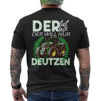 Deutz Tractor Farm Farmer T-Shirt mit Rückendruck - Seseable