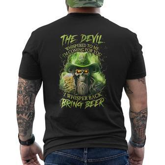 The Devil Whispered To Me I'm Coming For You Men's T-shirt Back Print - Seseable