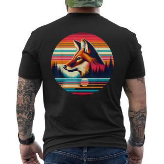 Dhole Sunset Retro Style Safari Vintage 70S Men's T-shirt Back Print - Monsterry AU