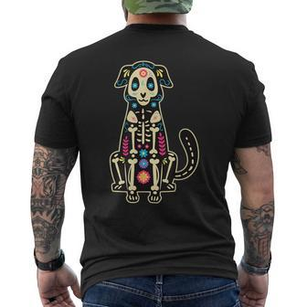 Dia De Los Muertos Dog Sugar Skull Perro Day Of The Dead Men's T-shirt Back Print - Monsterry DE