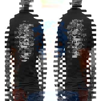 Dia De Los Muertos Sugar Skull Catrina Day Of Dead Men's T-shirt Back Print - Thegiftio