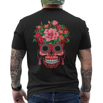 Dia De Los Muertos Valentine's Day T-Shirt mit Rückendruck - Seseable