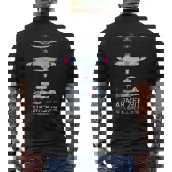 Diagrama Del Avión De Combate Japonés A6m Zero Ww2 Camiseta Hombre Estampado Espalda - Regaloses