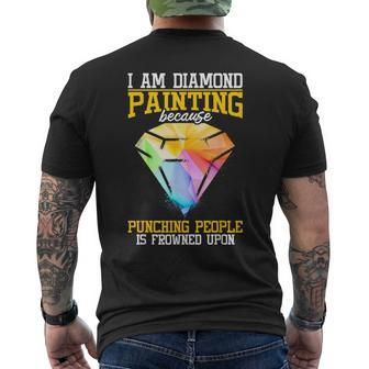 Diamond Painting Lover Tools Pen Diamond Artist Painter Men's T-shirt Back Print | Mazezy UK