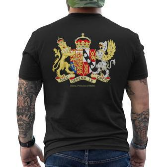 Diana Princess Of Wales Royal Coat Of Arms Princess Diana Men's T-shirt Back Print - Monsterry DE