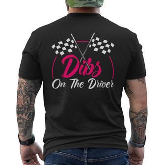 Dibs On The Driver Drag Racer Race Car Men's T-shirt Back Print - Monsterry DE