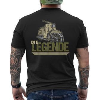 Die Legend Ddr Schwalbe Kr51 Simson Moped T-Shirt mit Rückendruck - Geschenkecke