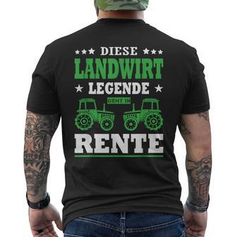 Diese Landwirt Legende Geht In Rente Ruhestand Pensioner Bauer T-Shirt mit Rückendruck - Seseable