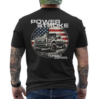 Diesel Power Stroke Truck 67 Coal Rolling Diesel Power Men's T-shirt Back Print - Seseable