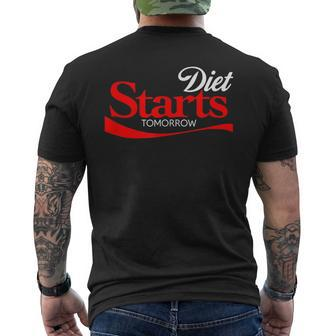 Diet Starts Tomorrow Keto Paleo Vegan Parody Men's T-shirt Back Print - Monsterry DE