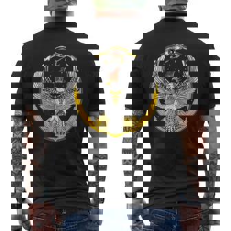 Dieu Égyptien Horus Faucon Pyramides Égyptiennes Ankh T-shirt imprimé au dos - Cadeauxyz
