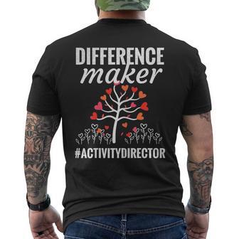 Difference Maker Activity Coordinator Activity Director Week Men's T-shirt Back Print - Monsterry UK