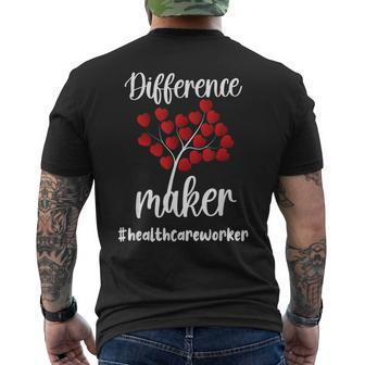 Difference Maker Essential Frontline Healthcare Worker Men's T-shirt Back Print - Monsterry