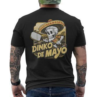 Dinko De Mayo Pickleball Cinco De Mayo Skeleton Men Men's T-shirt Back Print - Seseable