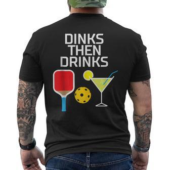 Dinks Then Drinks Men's T-shirt Back Print - Seseable