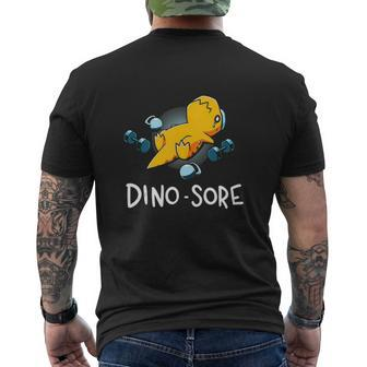 Dino Sore Dinosaur Workout Gym Fitness Lifting Tank Top Mens Back Print T-shirt | Mazezy