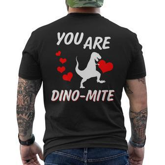 You Are Dinomite Boys Valentines Day Kids Mens Back Print T-shirt - Thegiftio UK