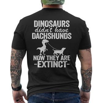 Dinosaurier Didn't Have Dackel Kinder Doxie Hund Papa Wiener T-Shirt mit Rückendruck - Geschenkecke