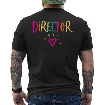 Director Appreciation Theater Activity Nursing Hr Men's T-shirt Back Print - Monsterry UK