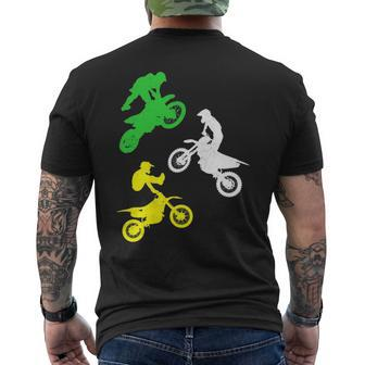Dirt Bike For Boys & Toddler Motocross Men's T-shirt Back Print | Mazezy