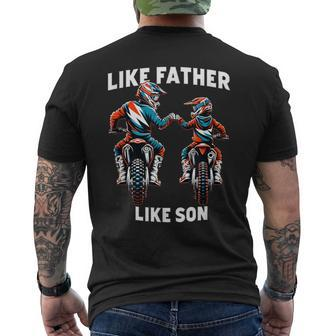 Dirt Bike Family Father Son Motocross Off-Road Mx Dad Boys Men's T-shirt Back Print - Thegiftio UK